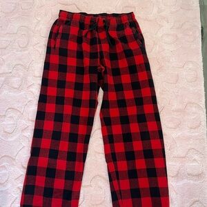 Red and Black Plaid Pajama Pants Size Large